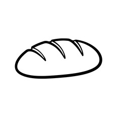 Artisanal Loaf: Minimalist illustration of a fresh-baked loaf of bread. Capturing the essence of baked goods, this image is perfect for culinary concepts.