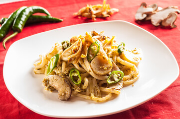 Spicy Green Chili Udon