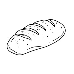 Artisan Bread sketch: A simple, elegant sketch of a freshly baked loaf of bread, capturing its rustic charm and inviting texture.
