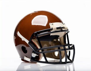 Fototapeta premium Football Helmet on white. Generated image