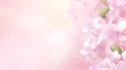 Beautiful pink flowers display with delicate light and soft focus