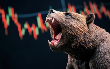 Seamless bear market financial crisis pattern with stock sell-offs, economic slowdowns, and panicked investor reactions