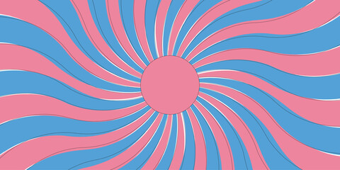 Abstract background with rays retro starburst  Dynamic pink and green Spiral Design Bold Swirl Pattern Modern seamless retro vintage burst sunrise sunbeam element striped illustration 