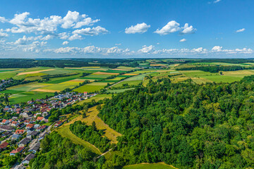 Ausblick auf das Egau-Tal rund um den Erholungsort Dischingen in der Schwäbischen Alb