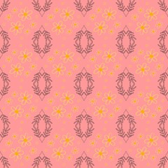 Petal and Leaf, Soft Floral Pattern