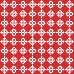 Crimson Lattice Geometric Diamond Pattern