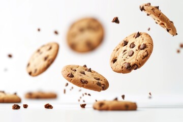 Floating chocolate chip cookies