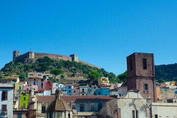 Obraz premium Charming village of Bosa, Sardinia, Italy