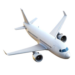 Sleek 3D Render of a Modern White Commercial Airplane in Flight with Aerodynamic Design