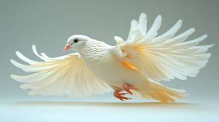 Obraz premium White dove in flight