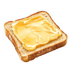 Toasted bread with butter spread