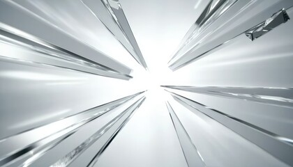 Abstract shattered light beams pattern with fragmented refractions, glowing crystalline shards, and high-impact optical dispersion