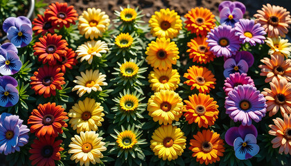 colorful spring flowers