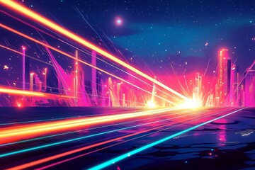 Immersive digital technology concept showcased through 3D rendering.