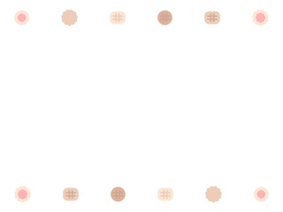 4:3 クッキーセットのシンプルフレーム⭐︎PNG