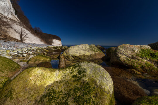 Ruegen, Sassnitz, Mecklenburg-Vorpommern, Nationalpark Jasmund, Kreidekueste, Deutschland, 19.03.2025 
