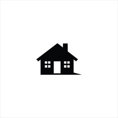 Vector logo house, house icon, Esport vector logo black house silhouette on white background, modern house design, stylish property emblem