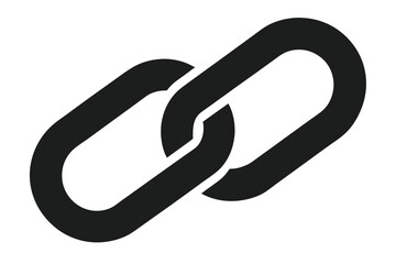 Connected Black Chain Links Design, Interlocked Circles, Unity and Strength Concept Art