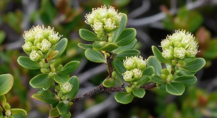 Ledum Palustre Plant: Aromatic Coniferous Bush in Bog Background