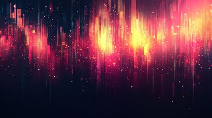 Fototapeta premium Digital glitch pattern with pixelated effects, futuristic and edgy 