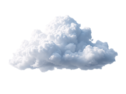 A high-quality, detailed graphic of a cumulus cloud
