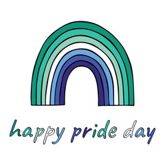 Colorful rainbow shape Gay men pride flag Happy pride day LGBTQIA community Pride Month Vector hand drawn doodle for posters, stickers, logo, cards