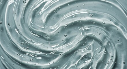 Abstract Swirling Gel Texture Teal Blue Liquid Background