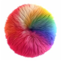 Colorful furry ball illustration
