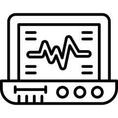 Electrocardiogram Icon Vector Element