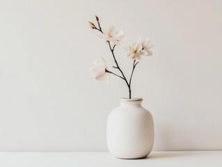 Elegant flower arrangement in a minimalist vase.