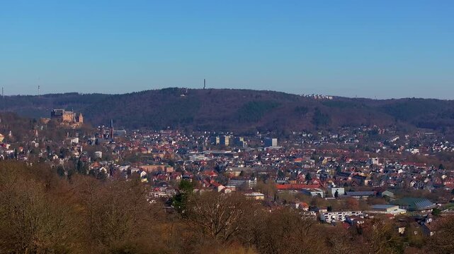 historic marburg germany in the sun 4k 25fps video