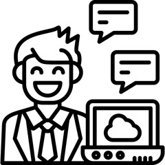 Speech Learning Icon Vector Element