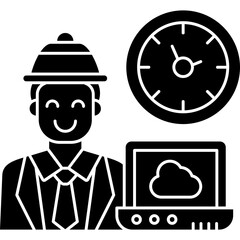 Work Time Icon Design