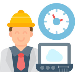 Work Time Icon Design