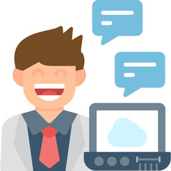 Speech Learning Icon Vector Element