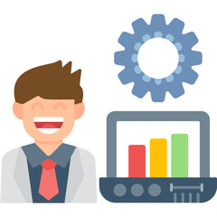 Data Analysis Icon Vector Element