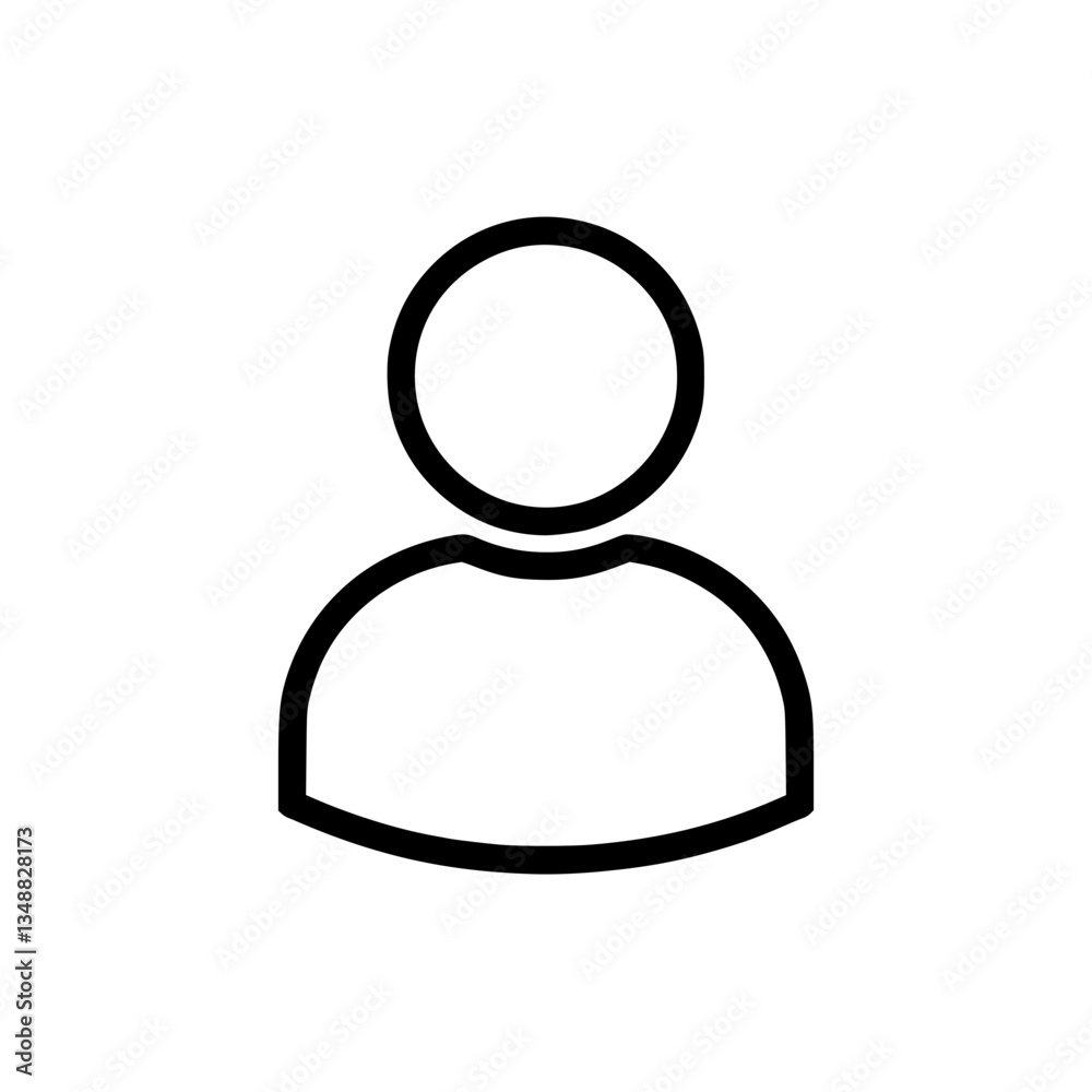 Canvas Prints generic human figure icon represents a user or profile simple minimalist design great for website pr