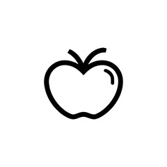 Fototapeta premium A simple and icon of an apple The apple shape is outlined with two leaves at the top and a small indent at the bottom creating a clean design