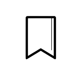 Simple outline of a bookmark often used for saving content or marking favorites in digital interfaces Clean and minimal design