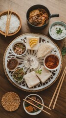 Ketupat lebaran traditional celebratory dish of rice cake or ketupat with various side dishes popular served during eid celebrations