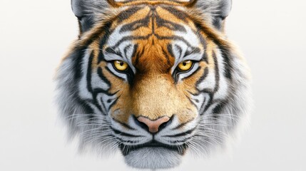 Obraz premium Majestic Tiger Portrait: A Stunning Close-Up of a Powerful Predator