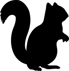 chipmunk  silhouette cat beautiful design vector file svg