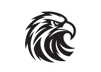 Fototapeta premium Eagle head Silhouette vector illustration 