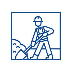 Construction Worker Icon Vector Design.