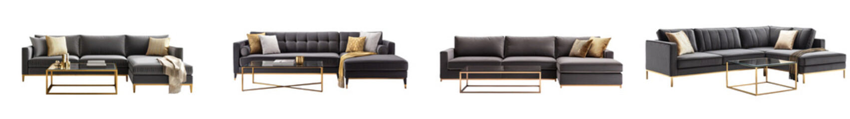 Obraz premium Exquisitely designed modern luxury living room furniture and sofas with clean lines neutral tones and premium materials for a sophisticated and inviting space