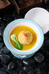 Lion's Head with Pumpkin and Millet Porridge