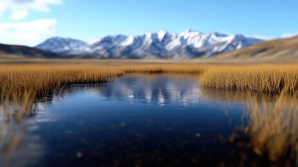 Fototapeta premium Mountain reflection in a tranquil lake