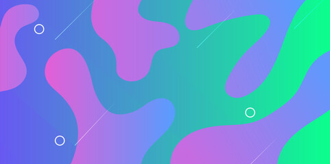 Dynamic Cover. Flat Landing Page. Plastic Paper. Multicolor Magazine. Purple Trendy Flyer. Gradient Background. 