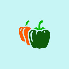 Fresh Bell Peppers Vector Illustration