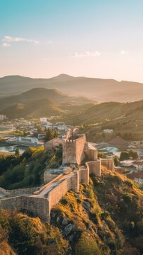 Scenic view from the fortress of rosafa shkoder albania